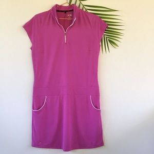 adidas Pink Short Sleeve Golf Dress